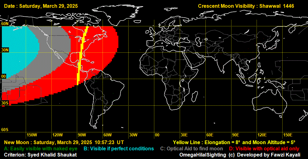 Moonsighting for Shawwal 1446