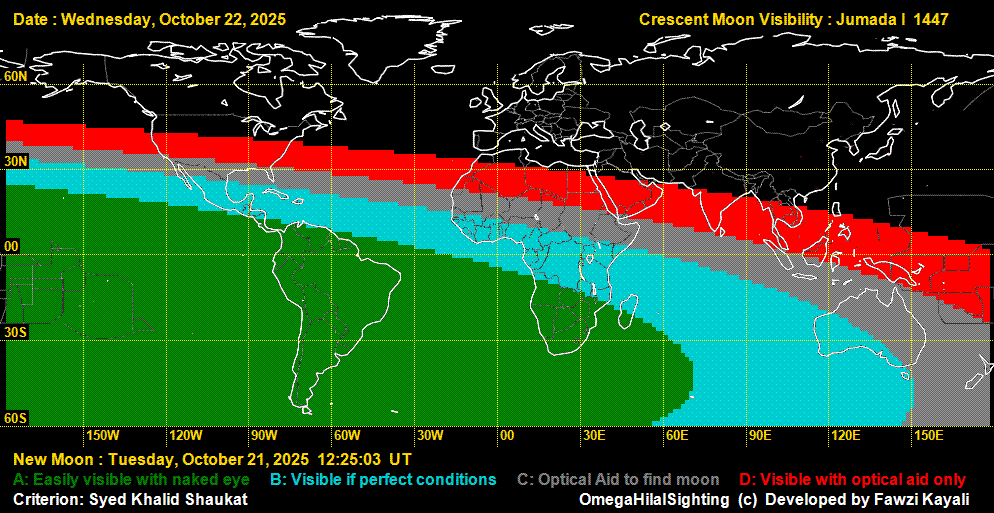 Moonsighting for JumadaalOola 1447