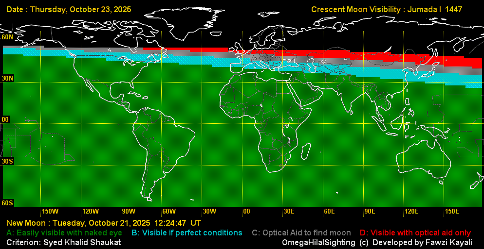 Moonsighting for JumadaalOola 1447