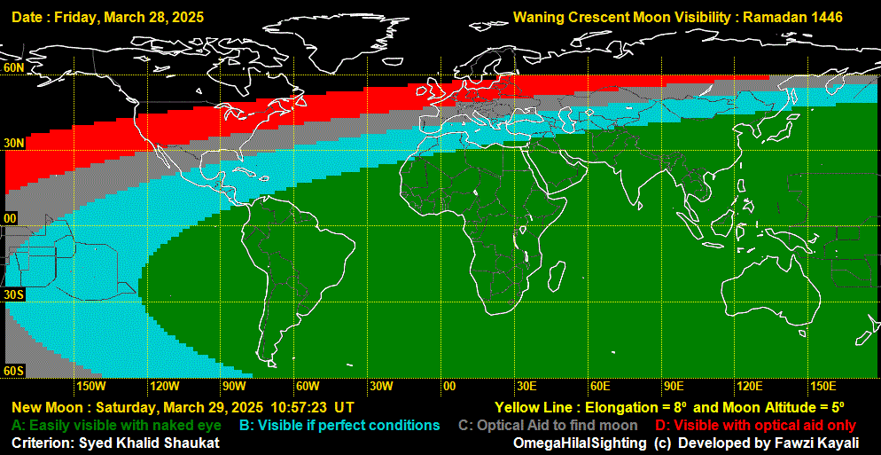 Moonsighting for Shawwal 1446